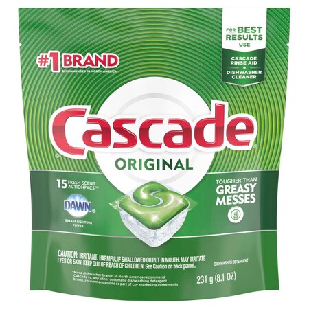 Cascade Dishwashing Liquid And Powder Fresh Scent 8.1 oz., PK5 80673
